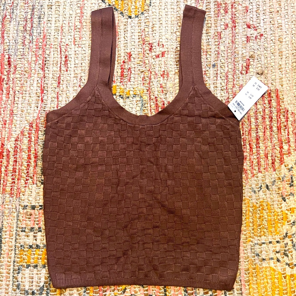 Abercrombie & Fitch Brown Knit Tank Top